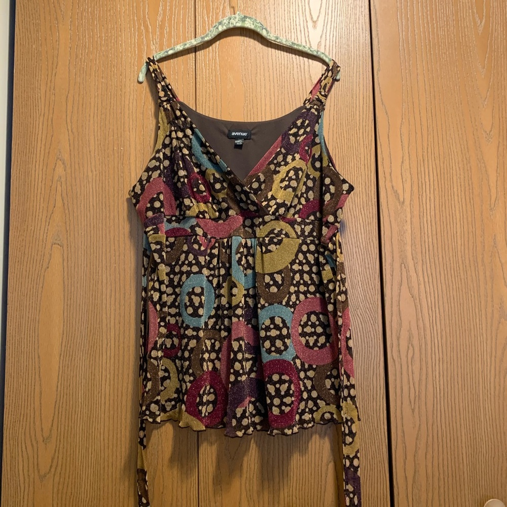 Avenue Shimmery Wrap Top